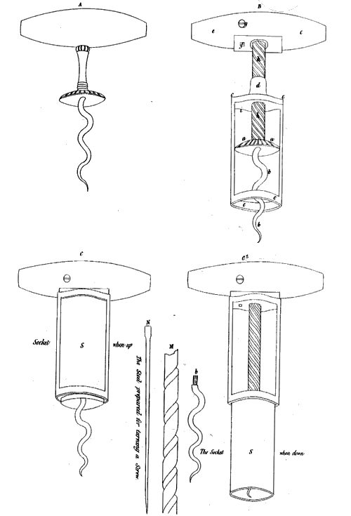 Samuel Hanshell's 1795 Patent For A Corkscrew 