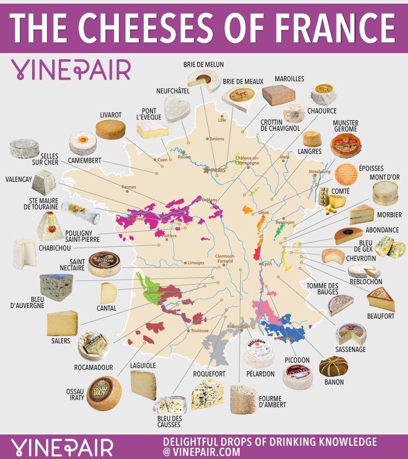 Map: The Cheeses Of France