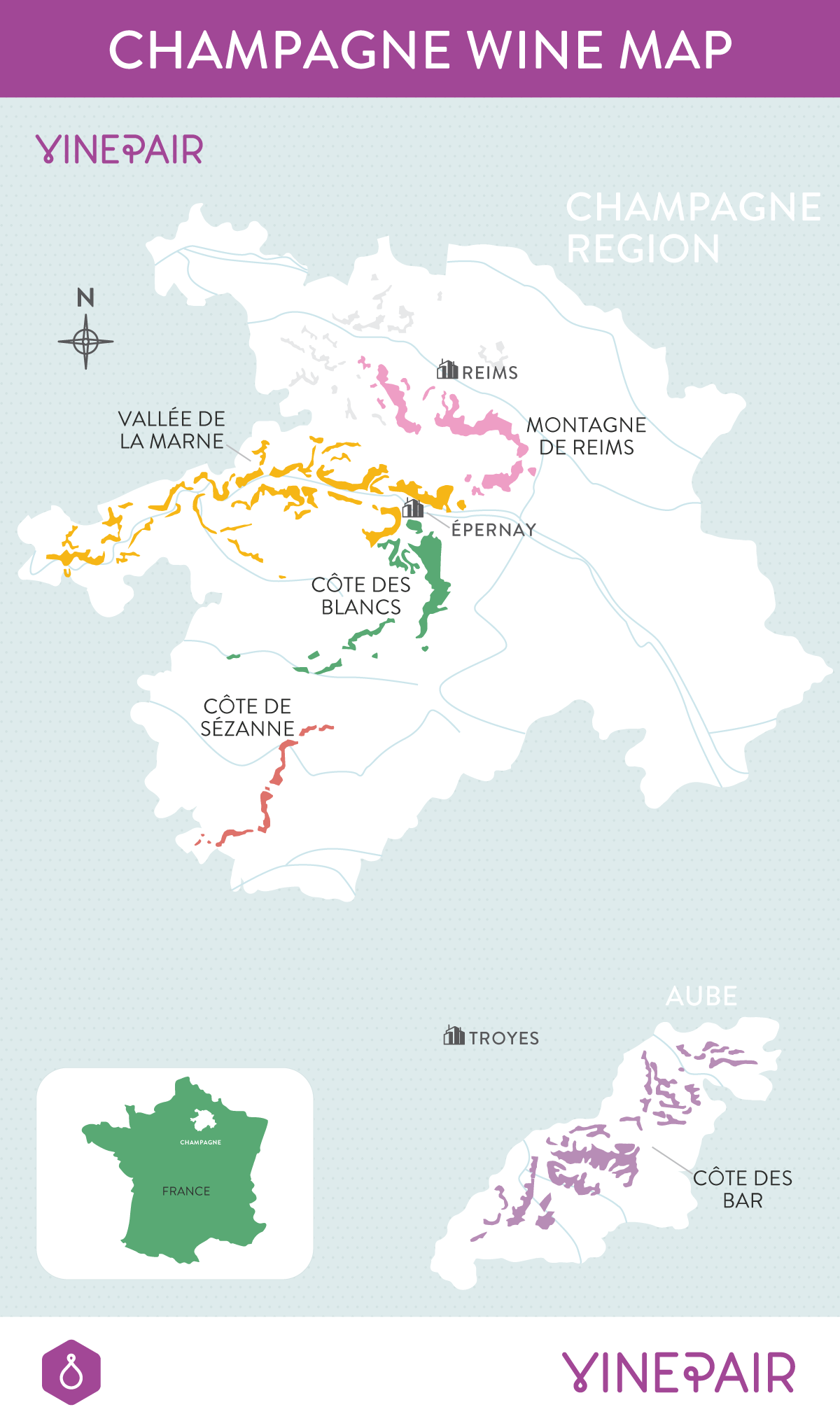 Champagne Wine Map