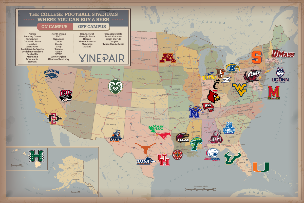 Every College Football Stadium Where You Can Buy A Beer