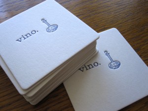 Letterpress Wine Coaster