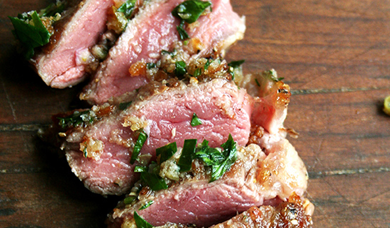 Lamb Chops With Bread Crumb Salsa