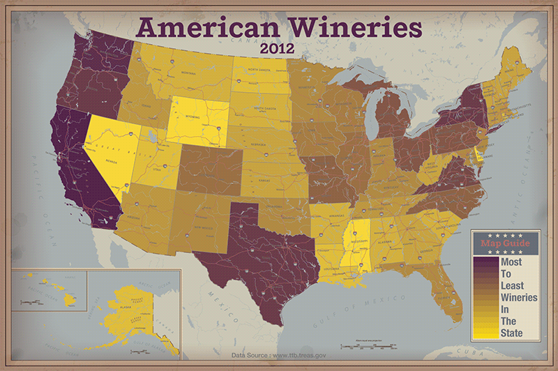 Animated GIF Of The Number Of Wineries Per State And Then The Number Of Wineries Per State Adjusted For Population