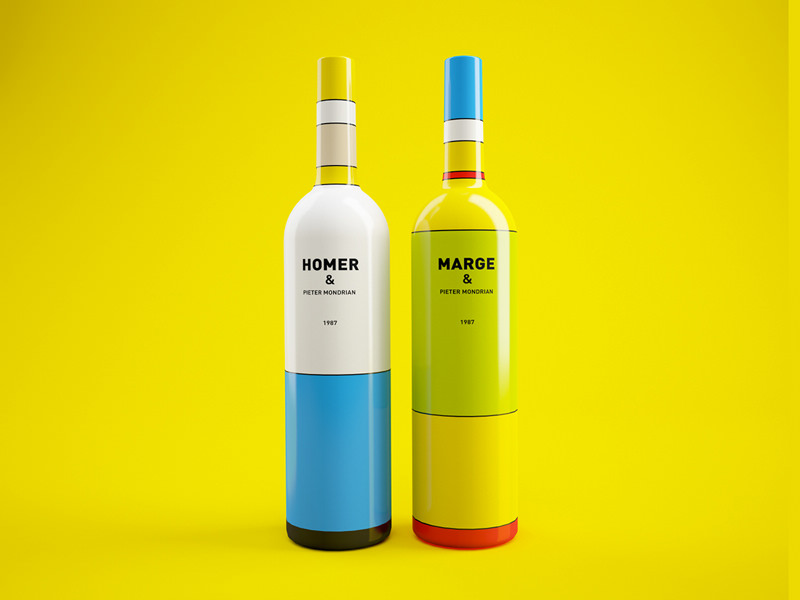 The Simpsons Wine Bottle Concept