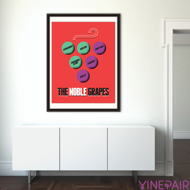 The Noble Grapes Over A Cube Cabinet