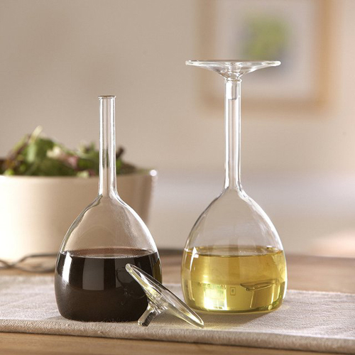 Wine Glass Oil and Vinegar Set