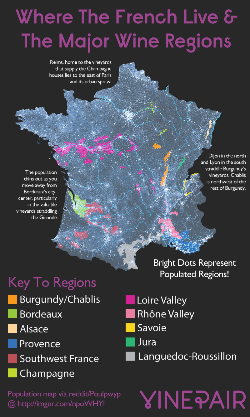 Map: French Population Vs Wine Regions
