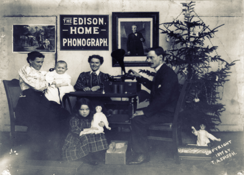 1897 - The Edison Home Phonograph - Thomas Edison's Own Photograph via Library of Congress