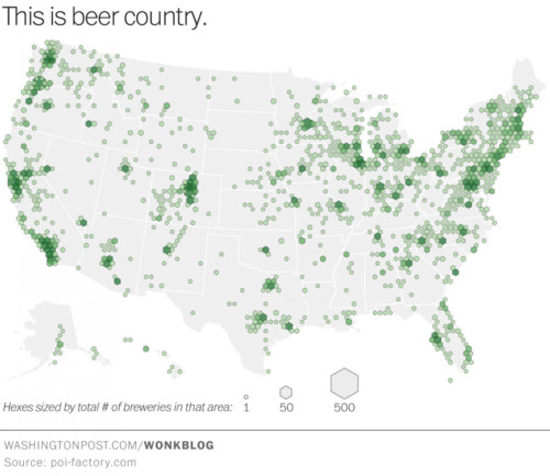 An Incredibly Close Look At Where Wine & Beer Are Made In America: MAPS ...