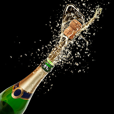 A popping noise makes you think your Champagne tastes better