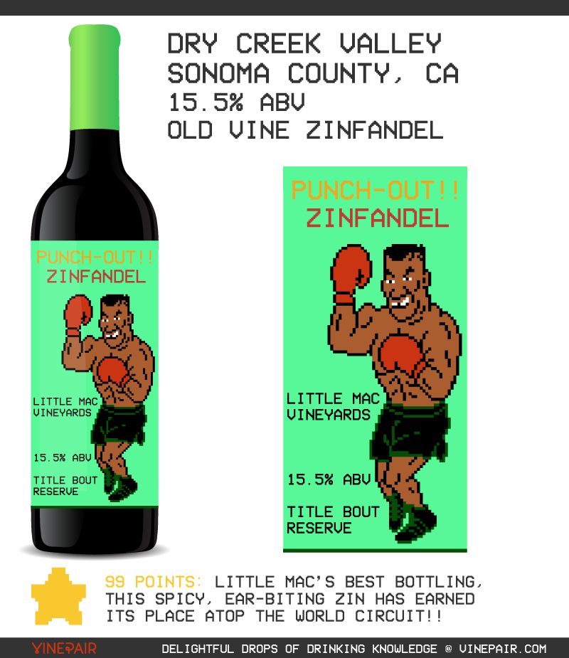 Mike Tyson As An 8-bit Wine Label