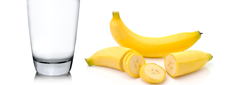 Eat a Banana and drink water.