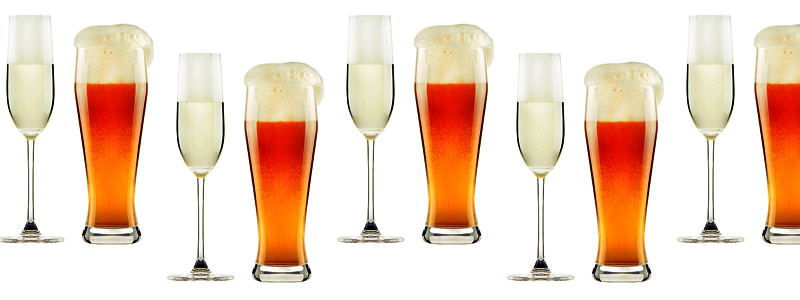 This is the difference between beer foam and Champagne bubbles