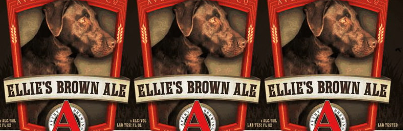 Ellie's Brown Ale has a dog label