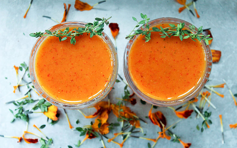 throwback cocktail: mango & strawberry gin slush [recipe]