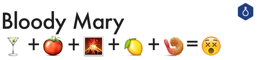 This is how to make a Bloody Mary in emoji form