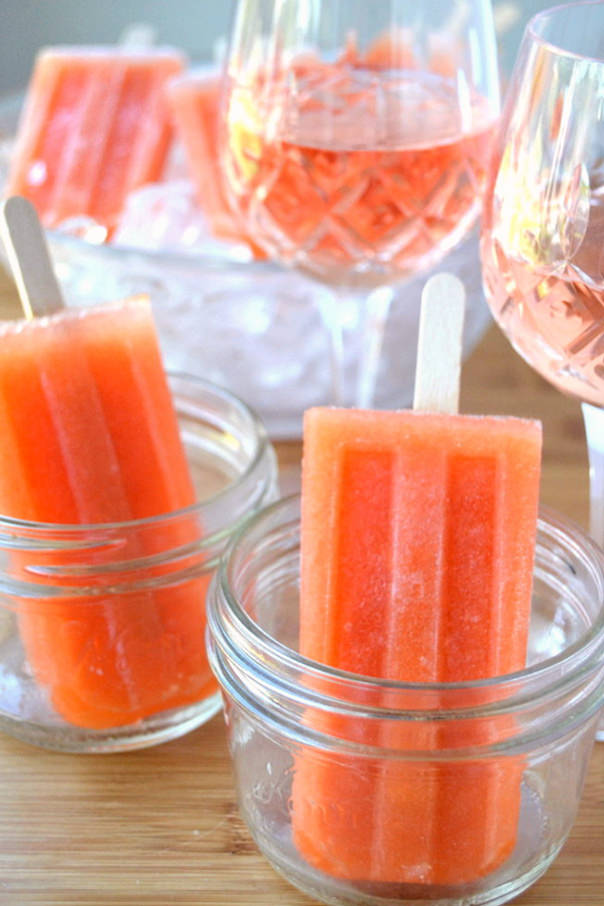 These are papaya breeze poptails