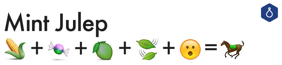 This is a mint julep in emoji form