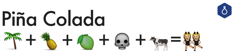 This is what a pina colada looks like in emoji form