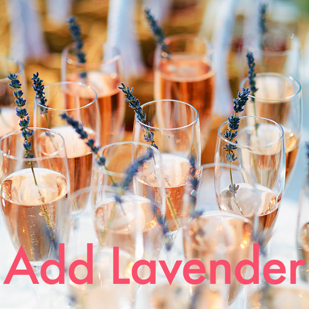 Add lavender to rose wine