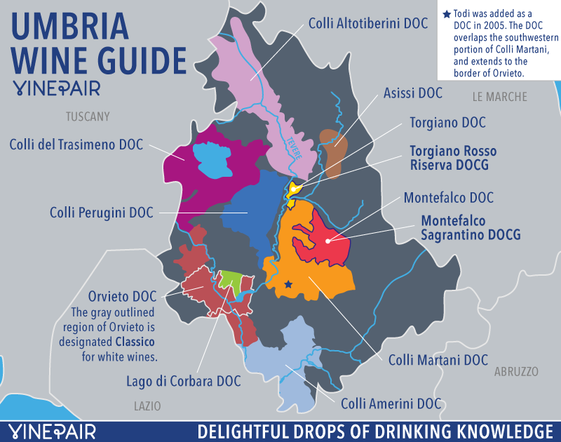 Umbria Wine Map