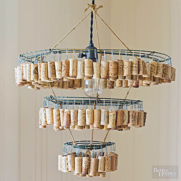 This is a cork chandelier