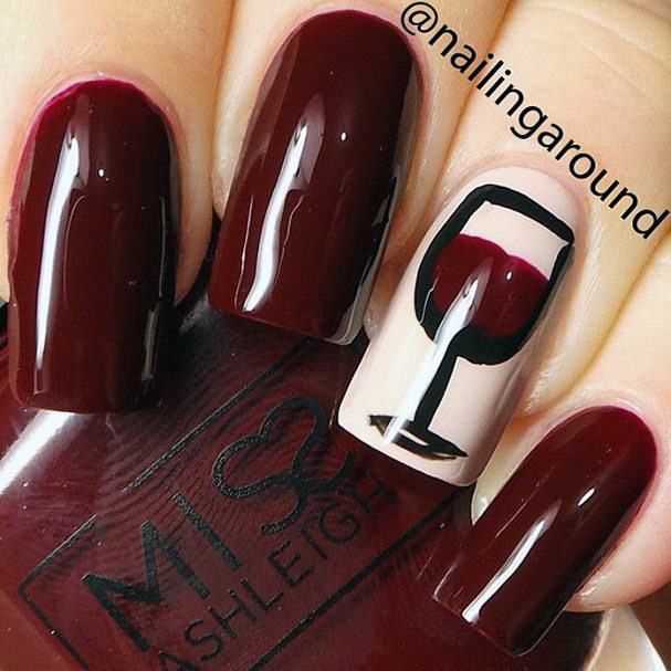 Check out this cool wine manicure