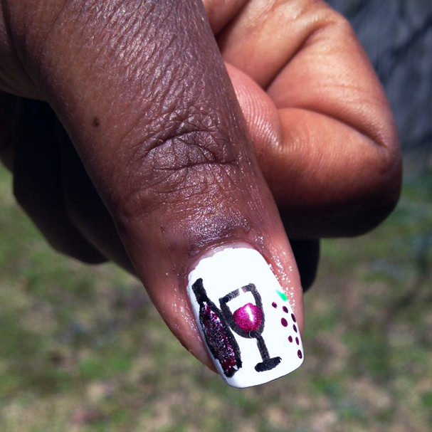 These wine manicures are gorgeous