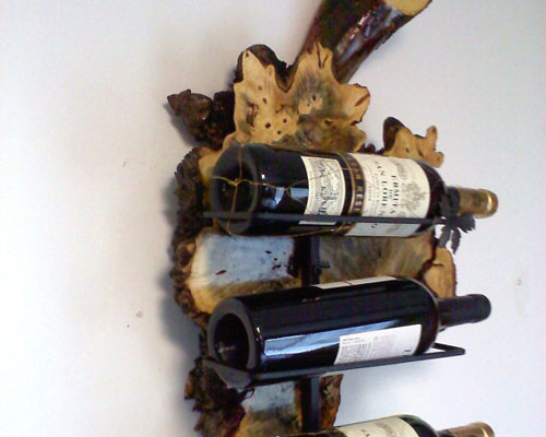 Burled Wood Wine Rack
