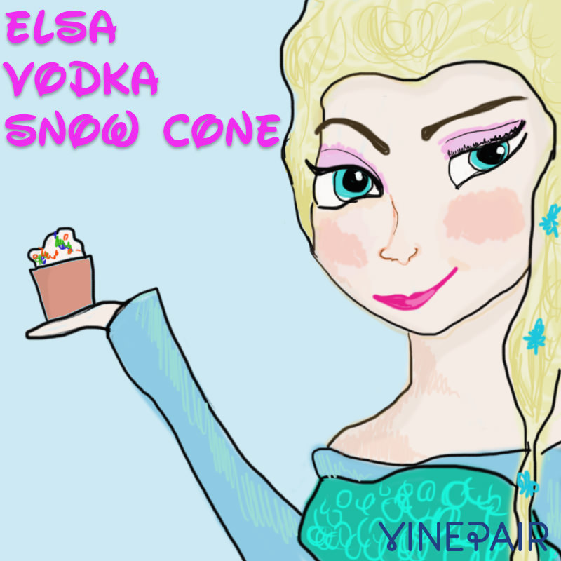 Elsa would drink a vodka snow cone