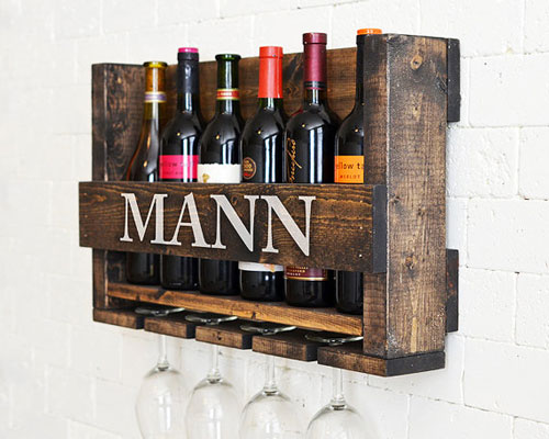 Personalized Name Wine Rack