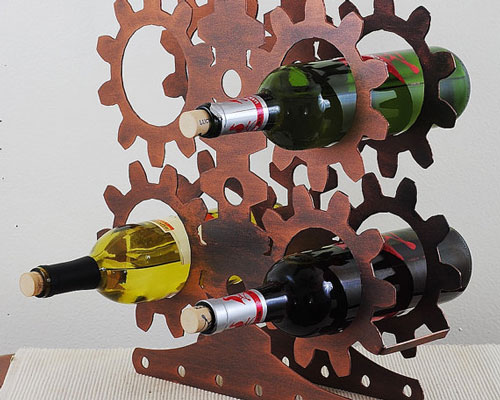 Steampunk Wine Rack