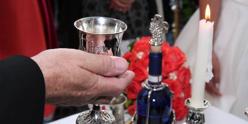 Jewish Wedding Wine Blessing.
