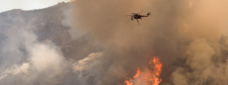 Fighting wildfires in California.