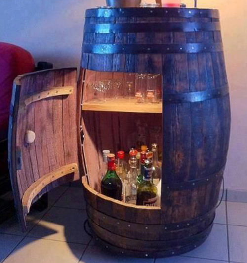 Barrel Liquor Cabinet