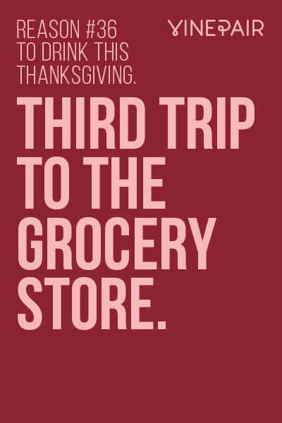 Reason #36 to drink on Thanksgiving