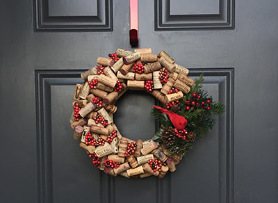 Wine Cork Christmas Wreath