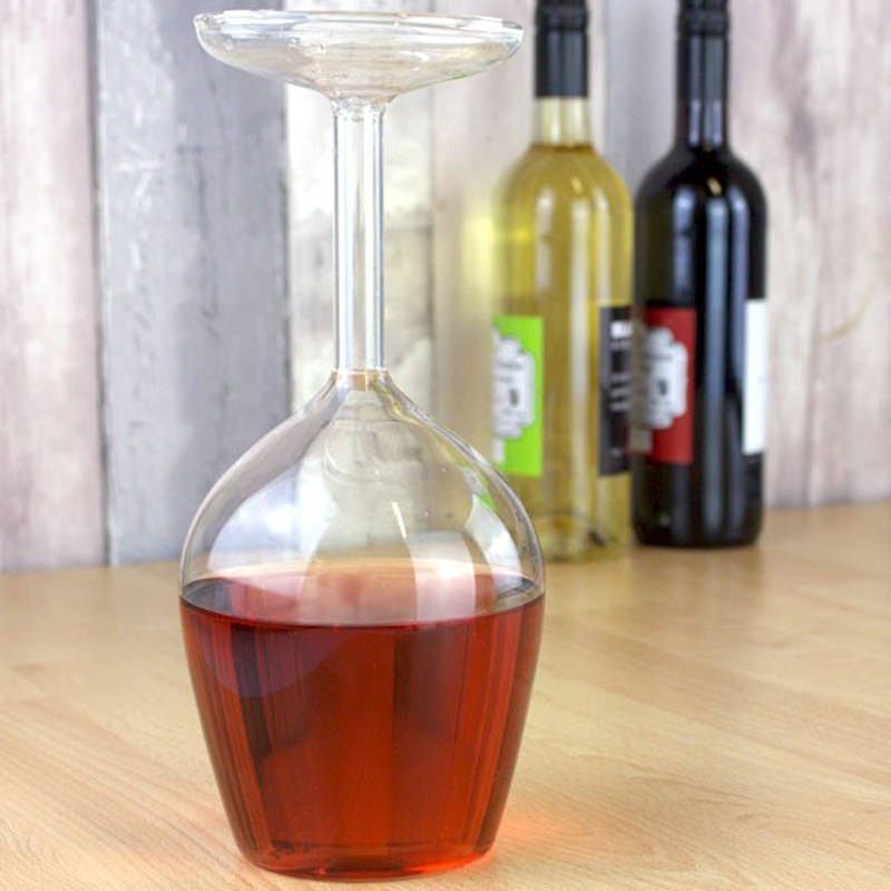 The upside down wine glass