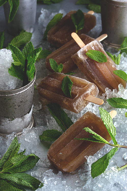Mint Julep Popsicles by Honestly Yum