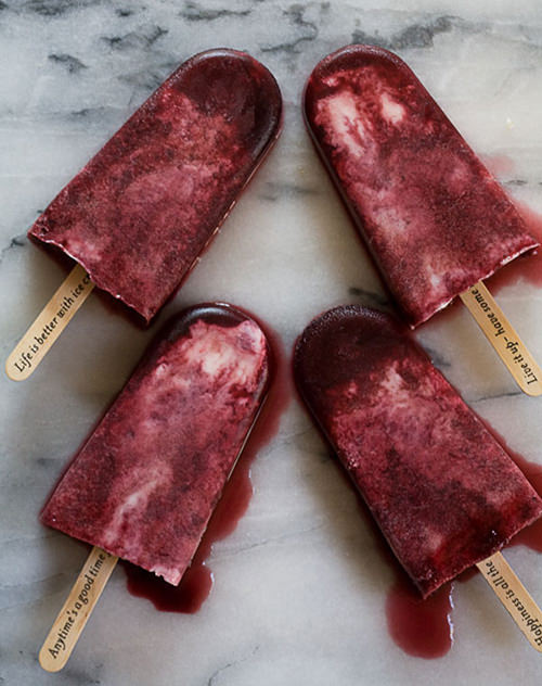 Cherry Lambic and Cream Popsicle by A Cozy Kitchen