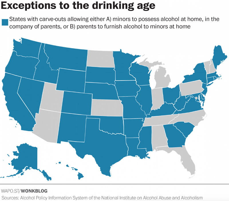 The States Where Teenagers Can Actually Legally Drink in the Unites States