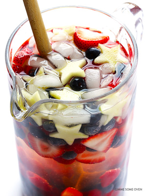 Sparkling Red White and Blue Sangria