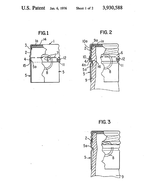 Henri Coursaut's 1976 U.S. Patent For The Screw-Cap