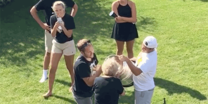 Watch This Grandma Chug Champagne Out Of The Stanley Cup Trophy