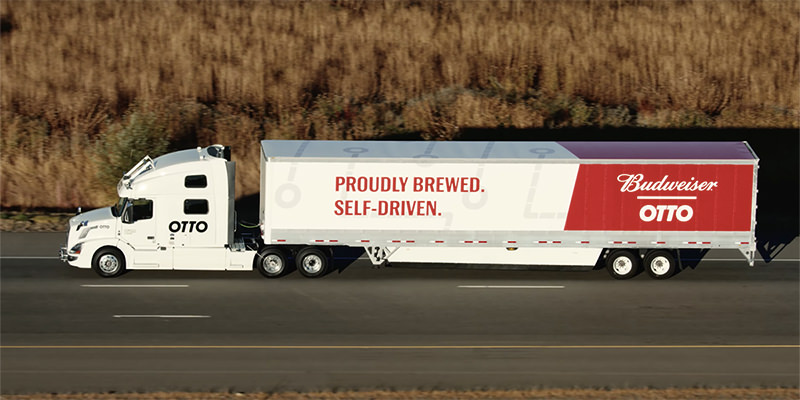 Budweiser Self Driving Truck Delivery