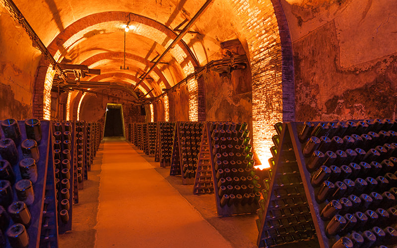 Champagne Caves In Reims, France