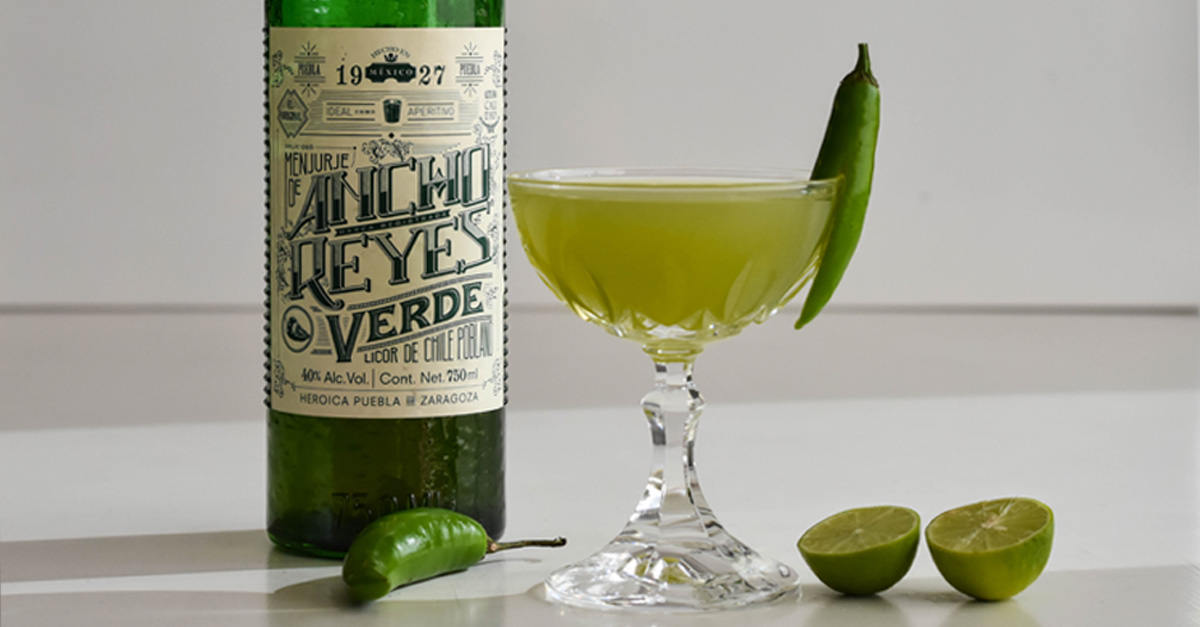 We've created an insanely delicious and curiously spicy daiquiri recipe using the newly released Ancho Reyes Verde liquor. Get the recipe now!