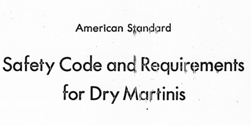 ANSI Martini Standard