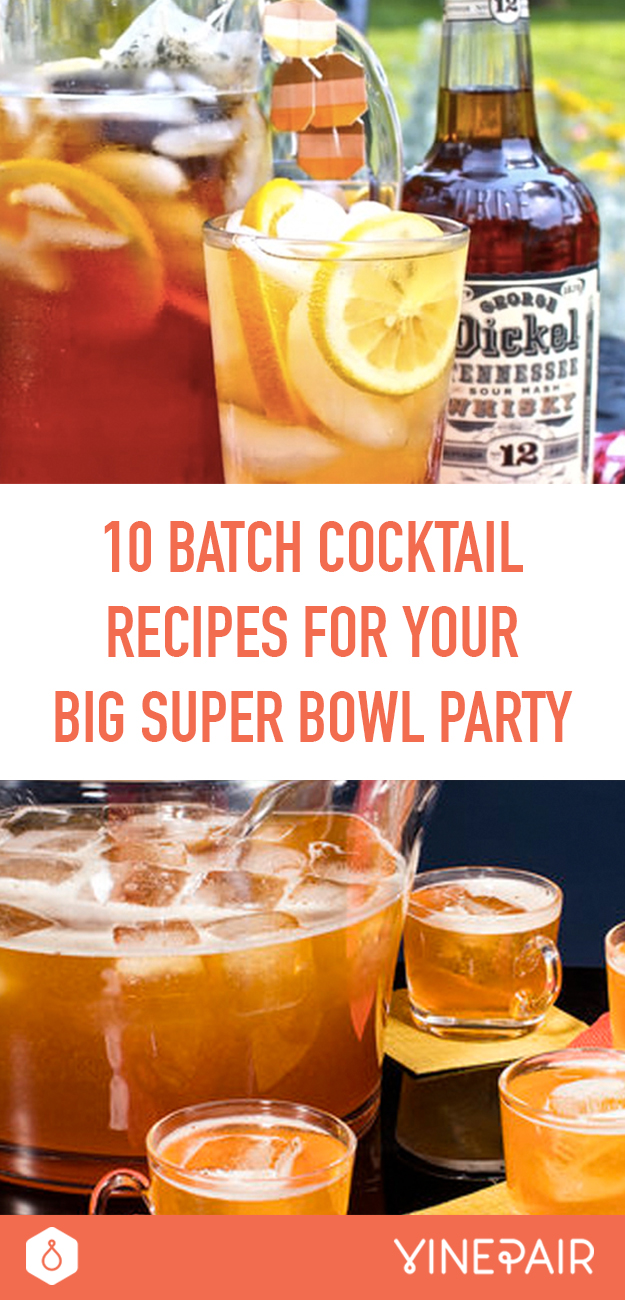 10 Batch Cocktail Recipes For Your Big Super Bowl Party VinePair   Batch Cocktail Pinterest 