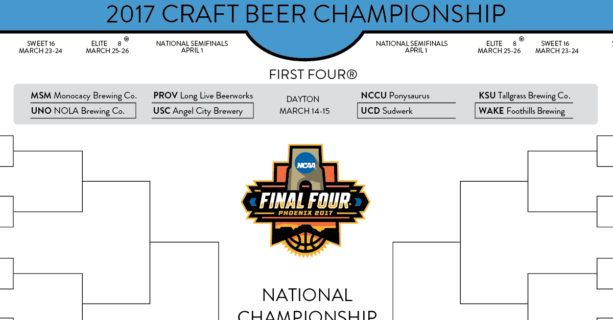 march madness 2017 craft beer bracket printable march madness bracket